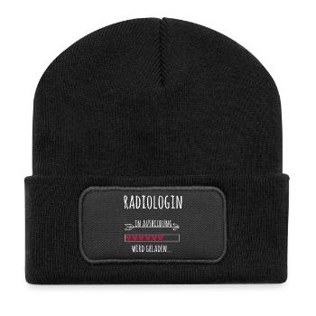 Radiologin Ausbildung Medizinstudium Ärztin  - Recycelte Patch Beanie - Schwarz - Vorne