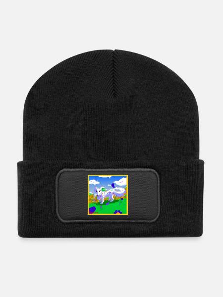 loup_blanc - Recycled Patch Beanie - black
