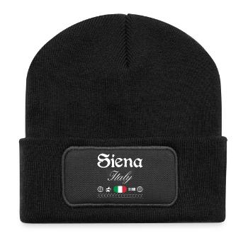 Siena Italy Streetwear Travel Souvenir - Recycled Patch Beanie - black - Front