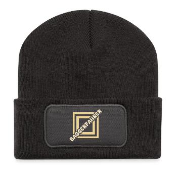 Opérateur d’excavatrice - Beanie recyclé à patch - charbon - Devant