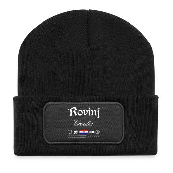Rovinj Croatia Streetwear Travel Souvenir - Recycled Patch Beanie - black - Front
