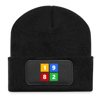 1982 - Recycled Patch Beanie - black - Front