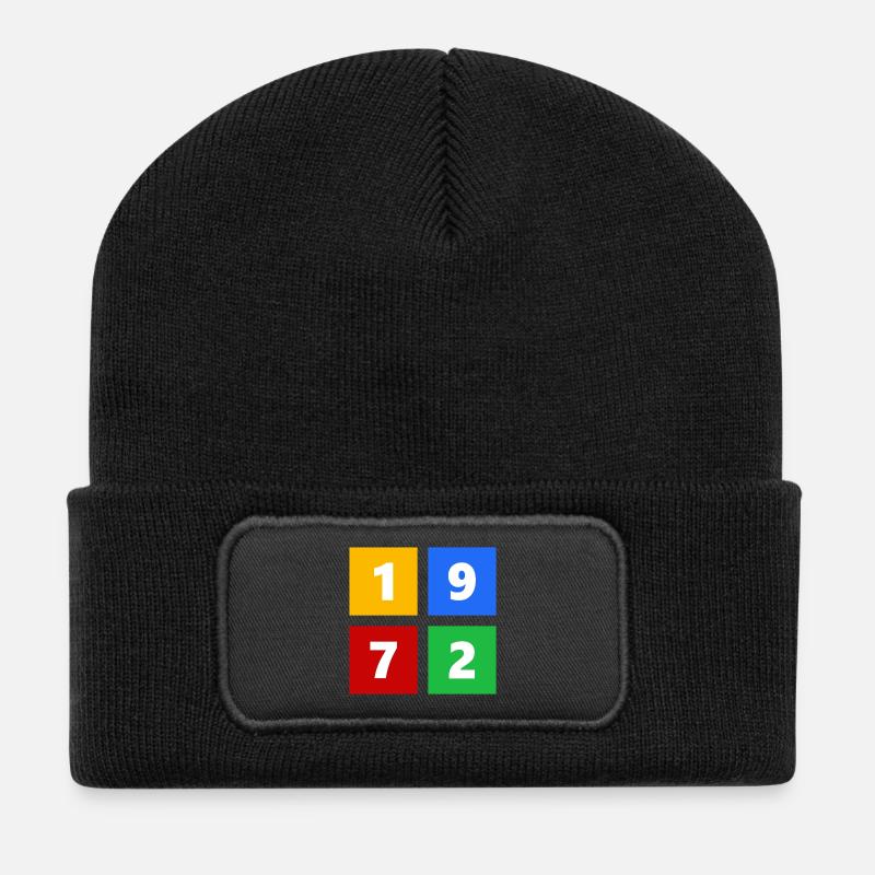 1972 - Beanie recyclé à patch - noir