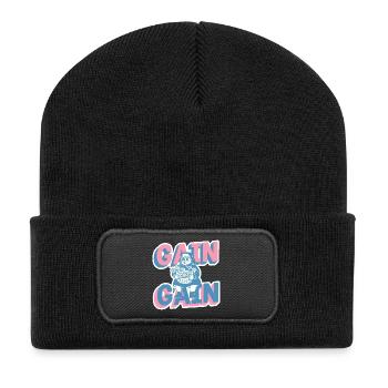 Gain Gain Gym Girl Cartoon - Recycled Patch Beanie - black - Front
