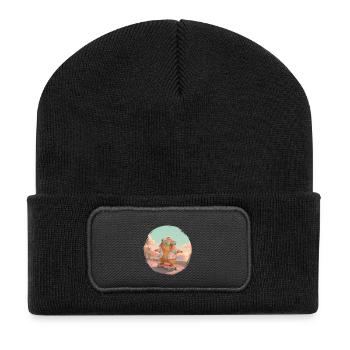 Capybara Skateboard Hawaii - Beanie recyclé à patch - noir - Devant