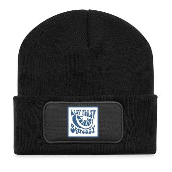 Easy Peasy Squeezy Lemon Psychedelic - Recycelte Patch Beanie - Schwarz - Vorne