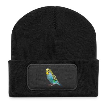 Cadeau de l’Oiseau Perruche - Beanie recyclé à patch - noir - Devant