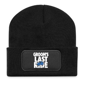 Groom’s Last Ride Whistle Design - Recycelte Patch Beanie - Schwarz - Vorne