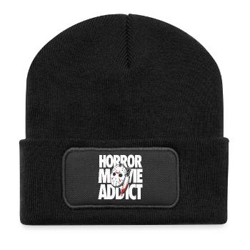 Horror Movie Addict Slasher Fan Design - Recycled Patch Beanie - black - Front