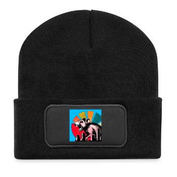 Ratten Horror - Recycelte Patch Beanie - Schwarz - Vorne