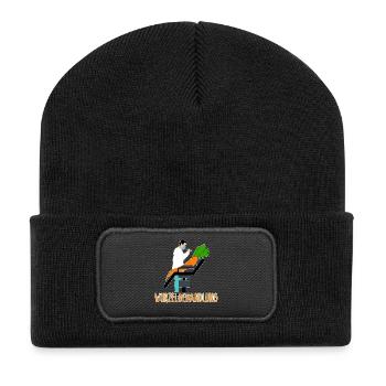 Lustiges Garten Wortspiel Pflanzen Humor Geschenk - Recycelte Patch Beanie - Schwarz - Vorne