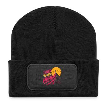 Mountain Hiking Adventure - I Need to Go High - Recycled Patch Beanie - black - Front