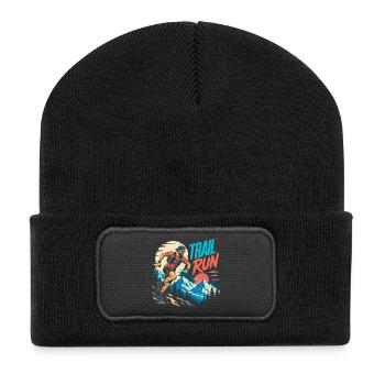 Trailrun - Recycelte Patch Beanie - Schwarz - Vorne