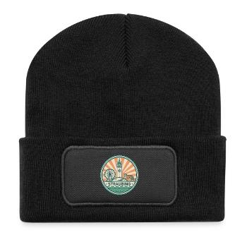 Straubing Badge - Recycelte Patch Beanie - Schwarz - Vorne
