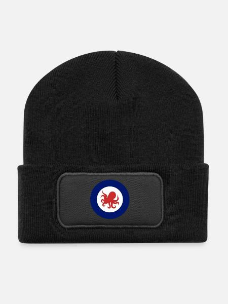 Octohug - Recycelte Patch Beanie - Schwarz