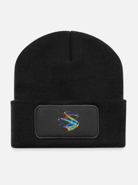 Farbenwind - Recycelte Patch Beanie - Schwarz