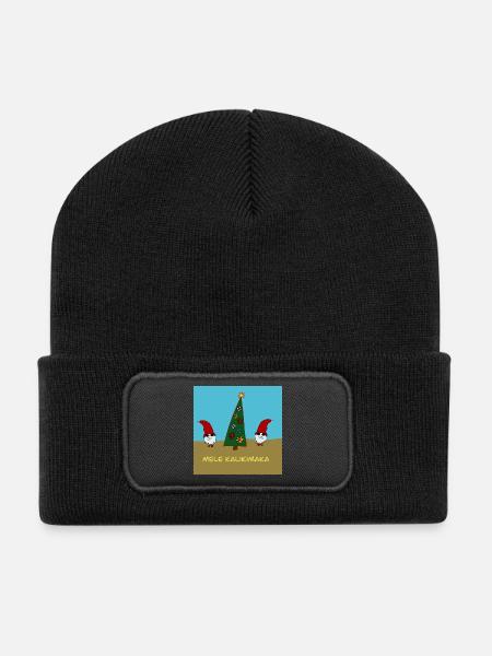 Mele Kalikimaka - Jour de Noël hawaïen lumineux - Beanie recyclé à patch - noir