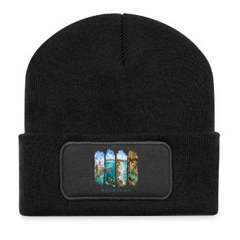 Barbados Vacation Travel – Caribbean Beach & Culture - Recycled Patch Beanie - black - Front