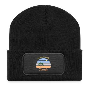 Voyageur fréquent à Tenerife - Beanie recyclé à patch - noir - Devant