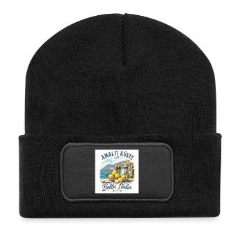 Amalfi - Recycelte Patch Beanie - Schwarz - Vorne