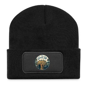 Cercle vintage du gala Good Life - Beanie recyclé à patch - noir - Devant