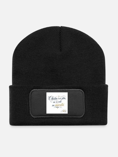 Dialetto siciliano - Recycelte Patch Beanie - Schwarz