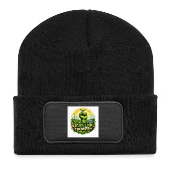 green power - Recycled Patch Beanie - black - Front