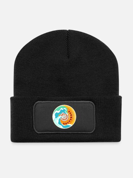 Surfskate Lover - Recycled Patch Beanie - black