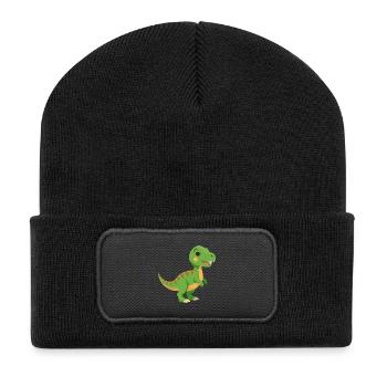 Baby t-rex - Recycled Patch Beanie - black - Front