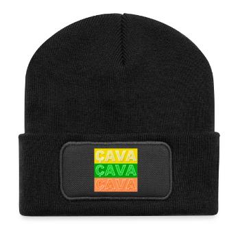 CAVA givré  - Beanie recyclé à patch - noir - Devant