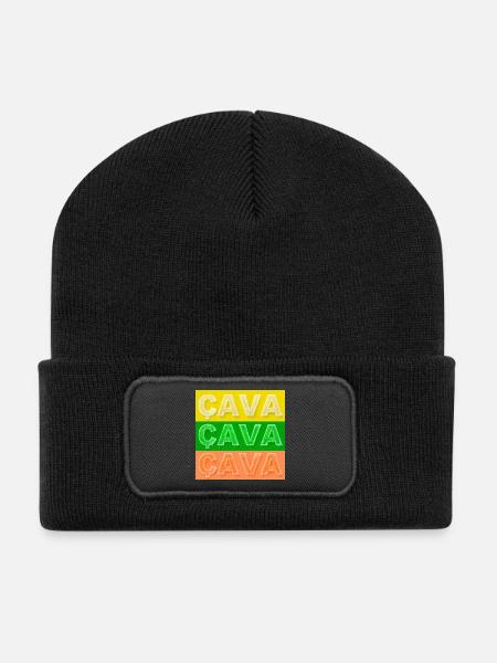Frosted CAVA - Recycled Patch Beanie - black