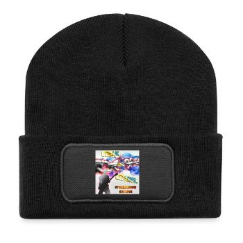 Briser les chaînes par Mark Noone - Beanie recyclé à patch - noir - Devant