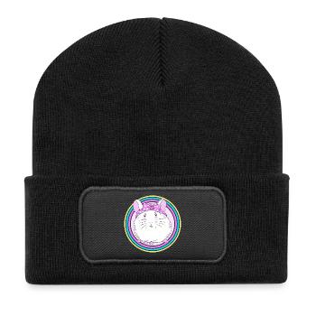 Chinchilla - Beanie recyclé à patch - noir - Devant