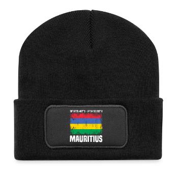 Mauritius Coordinates - Recycled Patch Beanie - black - Front