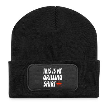 Grillen - Recycelte Patch Beanie - Schwarz - Vorne