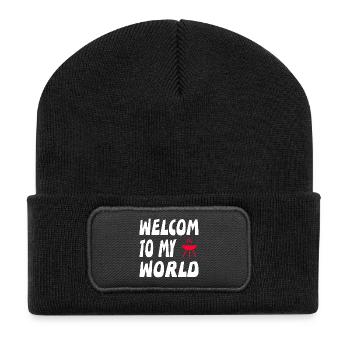 Grillen - Recycelte Patch Beanie - Schwarz - Vorne