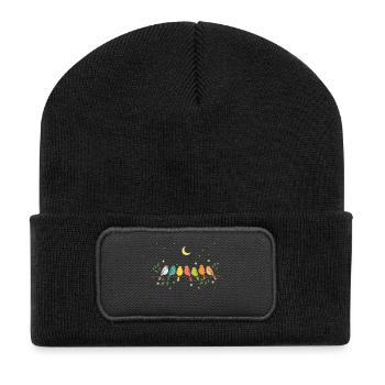 Vogelbeobachter-Shirt Süßes Vogel-Vogelliebhaber-Geschenk - Recycelte Patch Beanie - Schwarz - Vorne