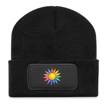 Achtsamkeit ich bin genung - Recycelte Patch Beanie - Schwarz - Vorne