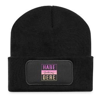 Habe Dere, habe dere, Servus - Recycelte Patch Beanie - Schwarz - Vorne