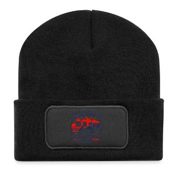 Lucerne Journalist Proud Dachshund Parent Apparel - Recycled Patch Beanie - black - Front