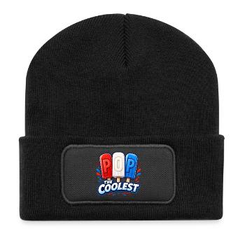 Lustiger Opa, der coolste Papa - Recycelte Patch Beanie - Schwarz - Vorne