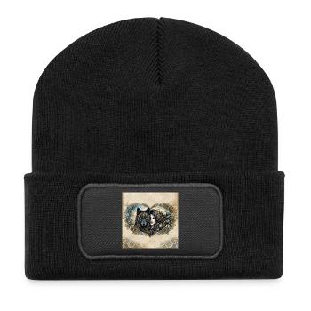 Clockwork Wolf's Heart - Recycled Patch Beanie - black - Front