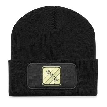 Gift for Antje - Recycled Patch Beanie - black - Front