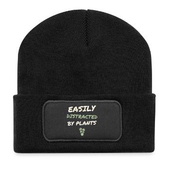 Easily Distracted By Plants - Recycled Patch Beanie - black - Front
