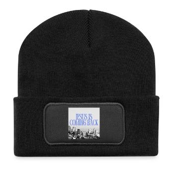 Jesus Is Coming Back Urban Skyline Typography Grap - Recycled Patch Beanie - black - Front