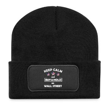 Der Wall Street Investor - Recycelte Patch Beanie - Schwarz - Vorne