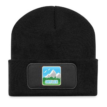 Ortler en montagne - Beanie recyclé à patch - noir - Devant