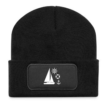 Sail - Recycled Patch Beanie - black - Front
