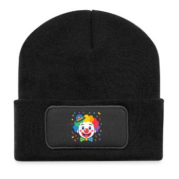 Clown géométrique – Vecteur de design coloré pour enfants - Beanie recyclé à patch - noir - Devant