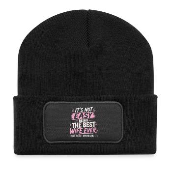 It's Not Easy Being The Best Wife Ever - Recycled Patch Beanie - black - Front